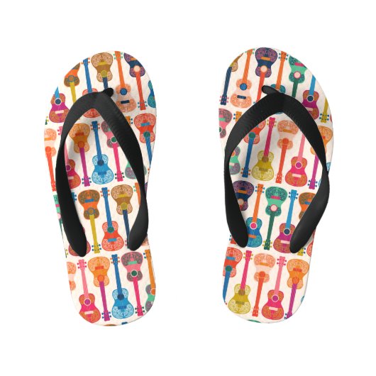 Hawaiian ukulele kinder teenslippers (Voetbed)