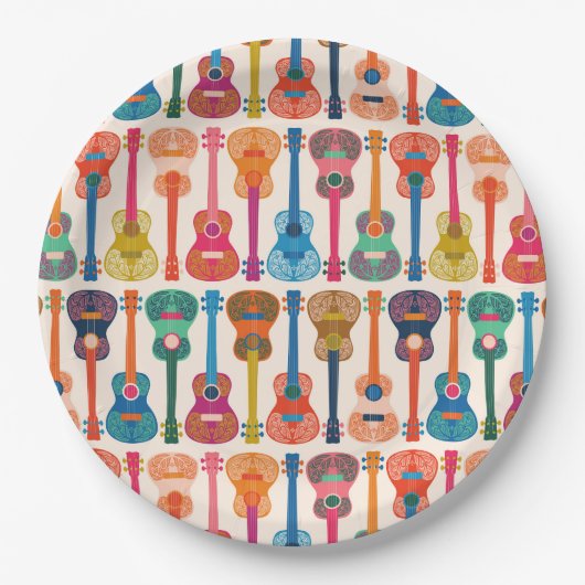 Hawaiian ukulele papieren bordje (Voorkant)