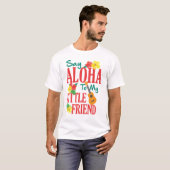 Hawaiian Ukulele Uke Zeg Aloha tegen mijn kleine v T-shirt (Voorkant volledig)