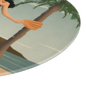 Hawaiian Vintage Hula Girl Briefkaart Snijplank (Hoek)