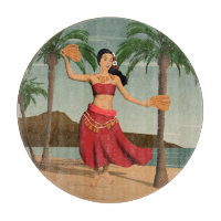 Hawaiian Vintage Hula Girl Briefkaart
