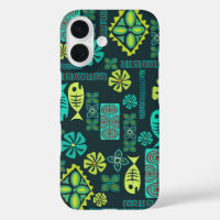 Hawaiian Vis en Bloem Iconen Telefoonhoes