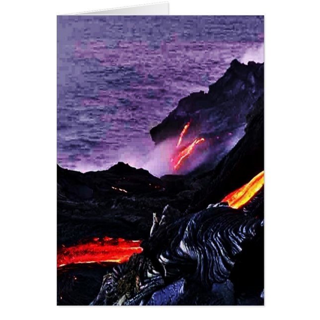 Hawaiian Volcano Kaart (Voorkant)