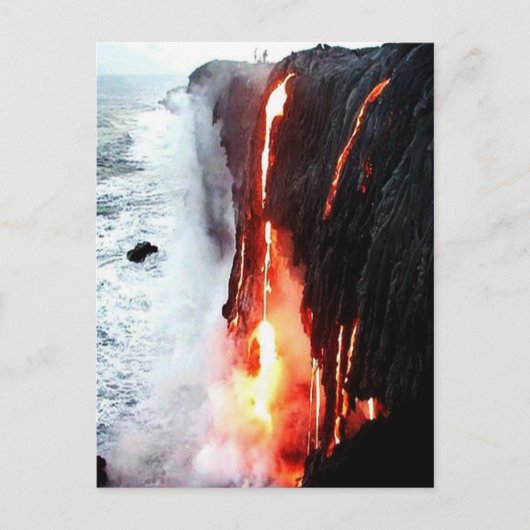 Hawaiian Volcano Lava Briefkaart (Voorkant)