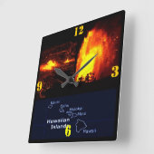 Hawaiian Volcano lava flow Vierkante Klok (Hoek)