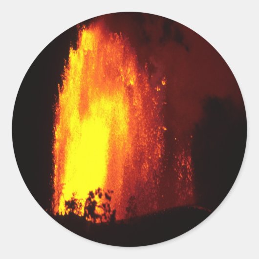 Hawaiian Volcano Lava Sticker (Voorkant)