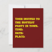 Hawaiian Volcano Lava Uitnodiging (Achterkant)