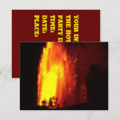Hawaiian Volcano Lava Uitnodiging (Voorkant / Achterkant)
