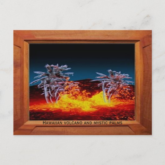 Hawaiian vulcano briefkaart (Voorkant)