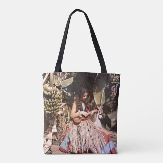  Hawaiian Wahine Hula Girl Tote Bag (Achterkant)