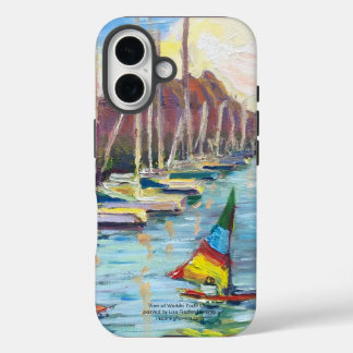 Hawaiian Waikiki Yacht Club met een uitzicht van D iPhone 16 Hoesje