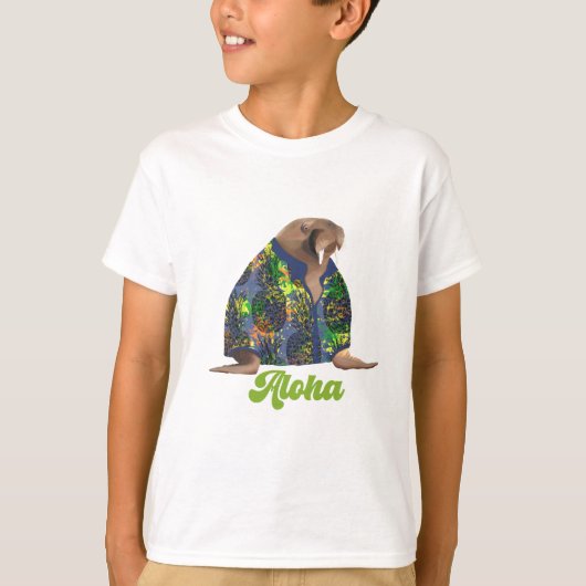 Hawaiian Walrus - Aloha T-shirt (Voorkant)