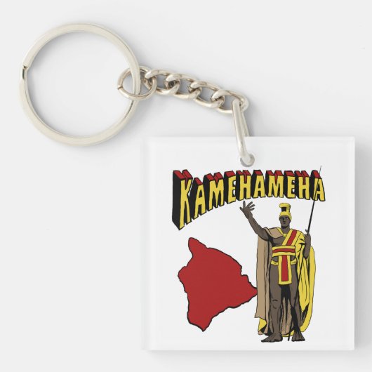 Hawaiian Warrior Chief King Kamehameha Vintage  Sleutelhanger (voorkant)