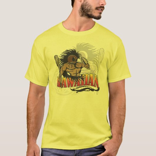Hawaiian Warrior Yellow shirt (Voorkant)