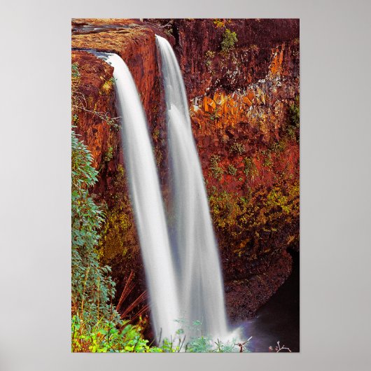 Hawaiian Waterfall Poster (Voorkant)