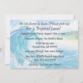  Hawaiian Wave Briefkaart Luau Uitnodiging (Achterkant)