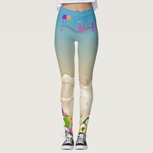 Hawaiian Waves Leggings (Voorkant)
