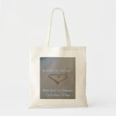 Hawaiian Wedding Heart in zand Tote Bag (Voorkant)