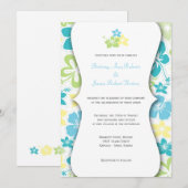 Hawaiian Wedding or Vrijgezellenfeest Invites Kaart (Voorkant / Achterkant)