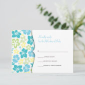 Hawaiian Wedding RSVP-reactiekaart RSVP Kaartje (Staand voorkant)