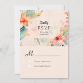 Hawaiian Wedding RSVP Reageer Kaarten (Voorkant)
