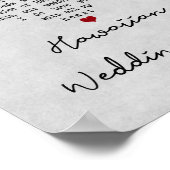 Hawaiian Wedding Song Gray Heart Song Lyric Print (Hoek)