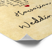 Hawaiian Wedding Song Heart Song Lyric Poster (Hoek)