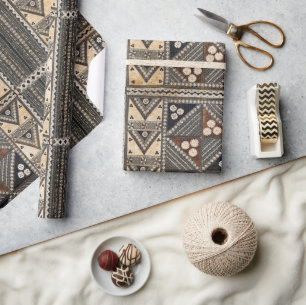 Hawaiian Wedding Tapa Cloth Cadeaupapier