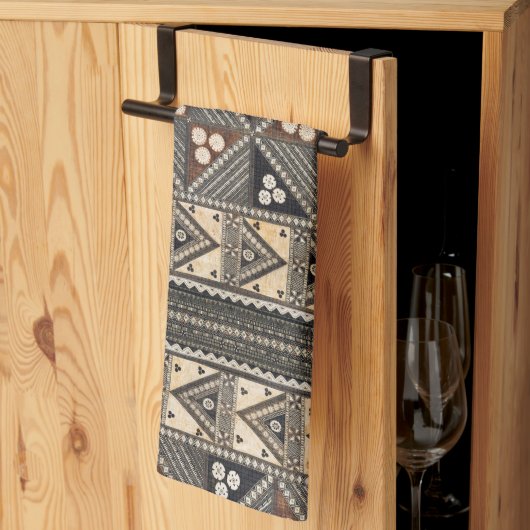 Hawaiian Wedding Tapa Cloth KitchenTowel Theedoek (Derde Gevouwen)