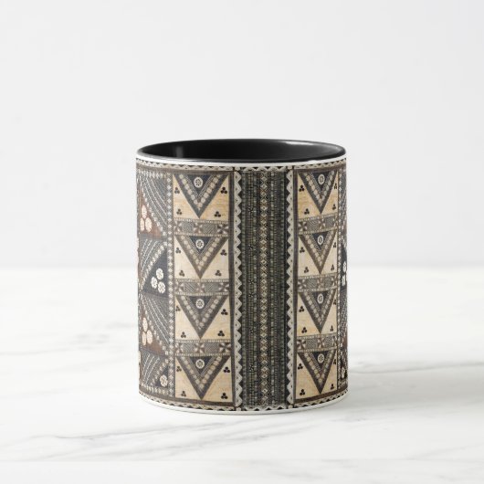 Hawaiian Wedding Tapa Cloth Mok (Midden)