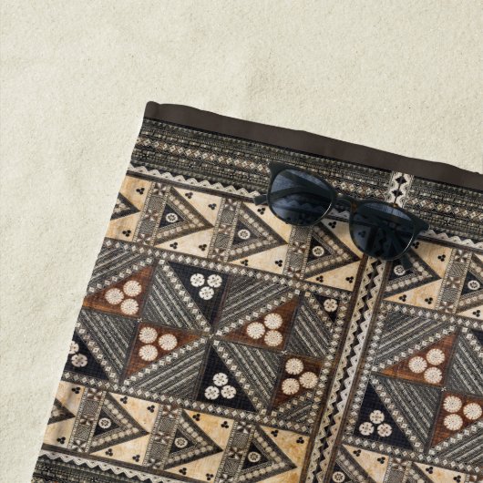 Hawaiian Wedding Tapa Cloth Strandlaken (In situ)