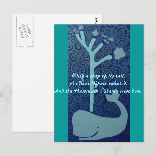 Hawaiian Whale Briefkaart (Voorkant / Achterkant)