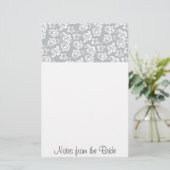 Hawaiian White Flower Briefpapier (Staand voorkant)