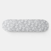 Hawaiian White Flower Skateboard (Horizontaal)