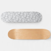 Hawaiian White Flower Skateboard (Horizontaal)
