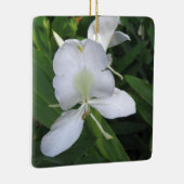 Hawaiian White Ginger Flower Keramisch Ornament (Rechts)