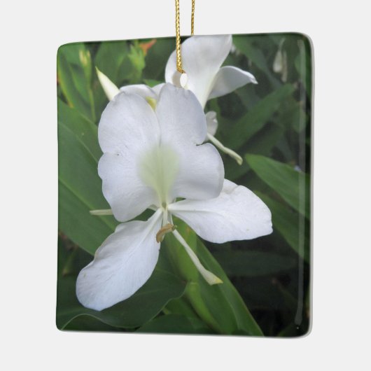 Hawaiian White Ginger Flower Keramisch Ornament (Links)