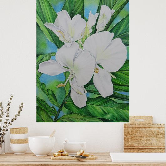 Hawaiian White Ginger Poster (Keuken)