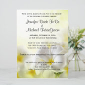 Hawaiian White Plumeria Bruiloft en Receptie Kaart (Staand voorkant)