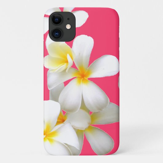 Hawaiian white plumeria flower pink Case-Mate iPhone case (Achterkant)