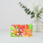 Hawaiian white plumeria flower pink visitekaartje (Staand voorkant)