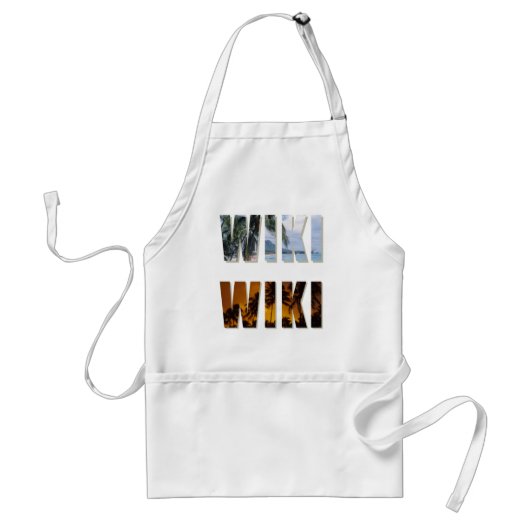 Hawaiian "Wiki-Wiki" Chef's Apron Standaard Schort (Voorkant)