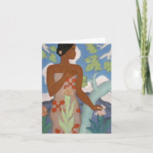 Hawaiian Woman - Arman Manookian Card Kaart