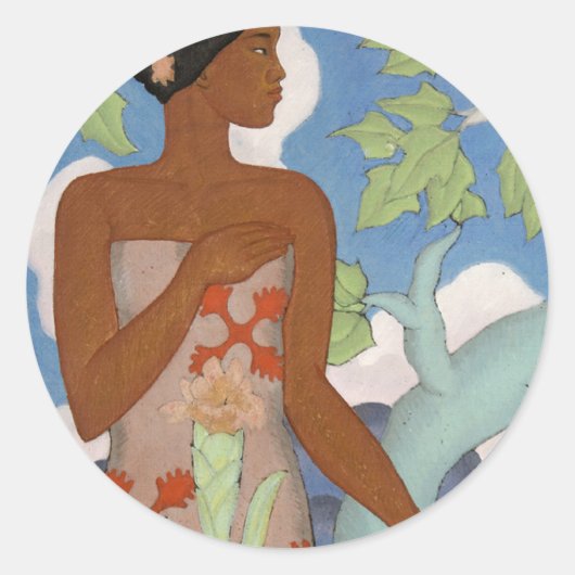 'Hawaiian Woman' - Arman Manookian Sticker (Voorkant)