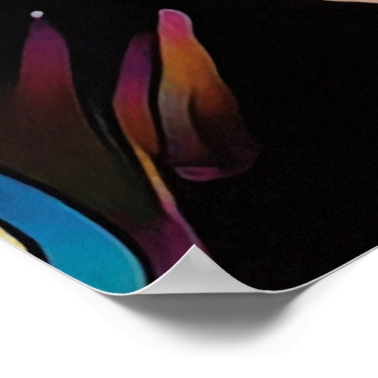 Hawaiian Woman met Floral Head-jurk Afdrukken Poster (Hoek)