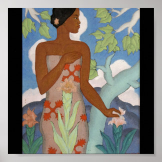 Hawaiian Woman, van Arman Manookian c. 1929 Poster