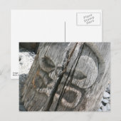 Hawaiian Wooden Tiki Briefkaart (Voorkant / Achterkant)