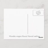 Hawaiian Woodie Briefkaart (Achterkant)