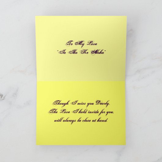 Hawaiian Words and Quotes Kaart (Binnen)