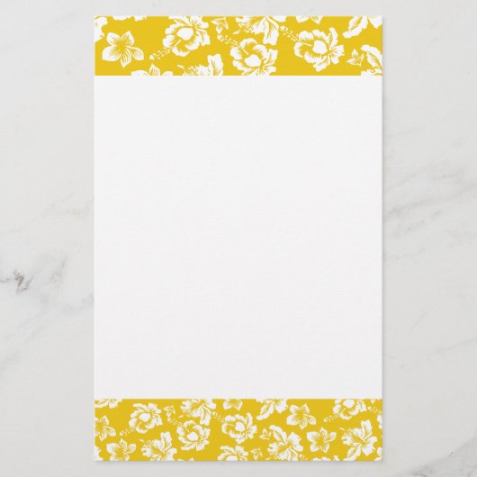 Hawaiian Yellow Flower Briefpapier (Voorkant)